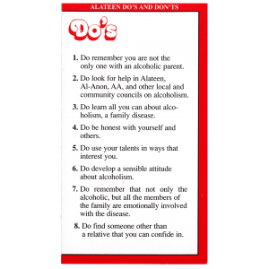 Do's and Don'ts, Alateen (M-09)