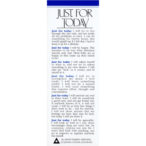 Just for today Al Anon bookmark - (M-12)