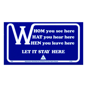 (S-09) Anonymity table card